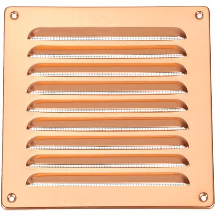 PATIKIL Copertura di Ventola in Alluminio 8X8 Pollici, Griglia di Aria a Schermo Copertura di Ventilazione Griglia a Persiana Hvac per Casa Cucina Camino Bagno Parete Soffitto, Marrone