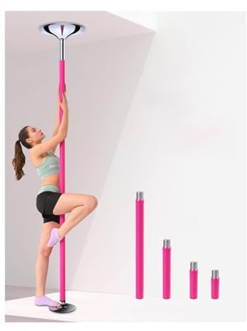 Barre Pole Dance Poteau de danse en silicone de grande taille for le fitness à domicile, l'exercice, charges lourdes 440 livres(7.5FT-12FT(2.3M-3.7M))