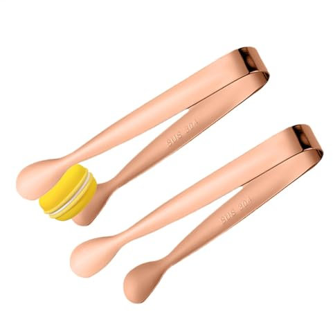 Qiwieod 4,3 Zoll Stainless SteelZuckerzange 2Pc, Candybar Zangen, Metall Cocktail Tong, Edelstahl -Griffclip Für Lebensmittel Portionen, Vorspeisenwerkzeugen, Servierzange Stainless SteelEiszange