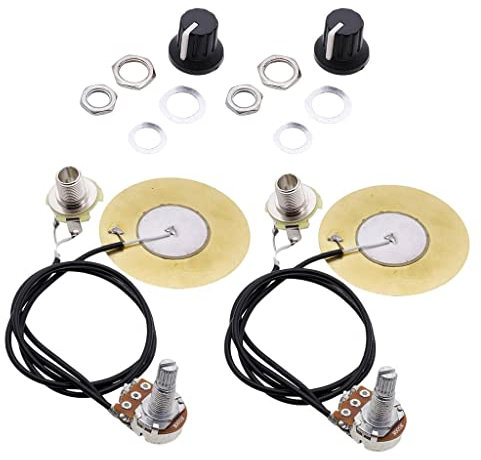 2 Stück Pickup Piezo Transducer Vorverdrahteter Verstärker für Gitarre Violine Banjo