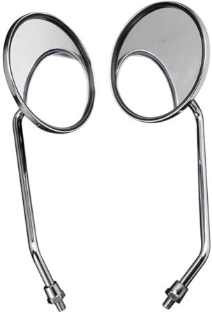 NOHEEU Universal 10mm Motorrad Rückspiegel Roller Seite Spiegel Für Suzuki GN 125 Für Y&amaha Griffendspiegel