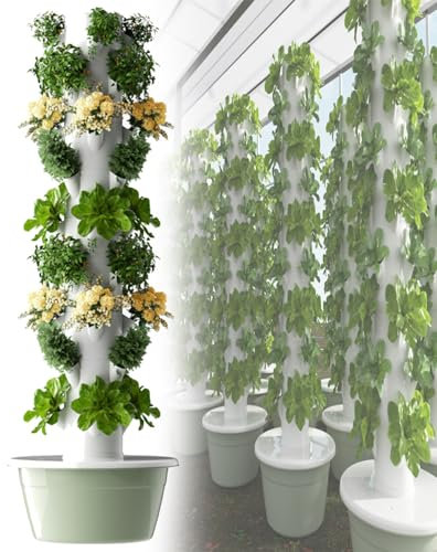 Tour de culture hydroponique verticale, tour de culture hydroponique hors sol, jardinière d'intérieur, circulation automatique de l'eau, pour maison/jardin/ferme/serre,green-7layers