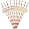 10Pcs Rose Gold Heart Stripe Paper Straws – Disposable Drinking Straws for Cocktails, Hen Party Straws, Team Bride Straws, Bachelorette Party Accessories, Stylish Paper Straws with Glue Points