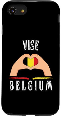 Belgium Flag Heart Vise City Coque pour iPhone SE (2020) / 7 / 8