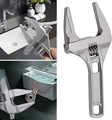 BONFQERT Adjustable Ultra Thin & Extra Wide Spanner Wrench 16-68mm Large Jaw Opening Bathroom Hand Tool