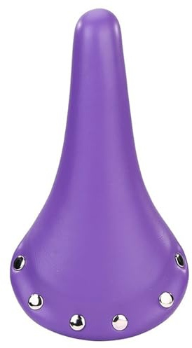 KFXYSM Fahrradsattel,Fahrrad Sattel Fahrradsattel PU. Leder MTB Rennrad Rivet Sitzkissen einzelne Geschwindigkeit Fahrrad braun Blauer Sattelabdeckung(Purple)