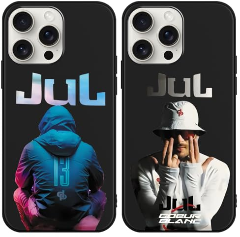 nurkorki 2 Stück Handyhülle für iPhone 12/12 Pro 6,1 Cool Sänger Hülle,Cartoon Rapper Musik Muster,Ultra Dünn Weiche TPU Silikon Stoßfest Schutzhülle Case für Jungen Mädchen,Kawaii