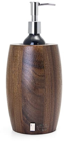 Elitzia Walnut Wood Massage Oil Warmer Automatic Heating Faster with Massage Oil Pump Bottles lotion Warmer Dispenser Suitable for Salon Spa Electric Oil Warmer Massage (Natural Walnut Wood)