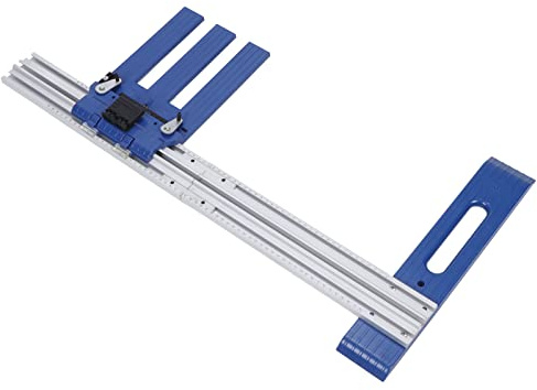 Wakects Woodworking Cutter Guide Rail, Aluminum Alloy Circular Saw Guide Rail Track Saw Cutting Guide 0-65cm Adjustable with Clear Scale for Circular Saws