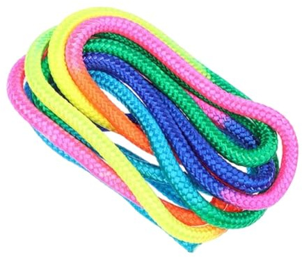 Aymzbd Jump Rope for Rhythmic Gymnastics, 300 Cm Long, 1 Cm Diameter, for Events, Rhythm Exercises, Coordination, Multicolor