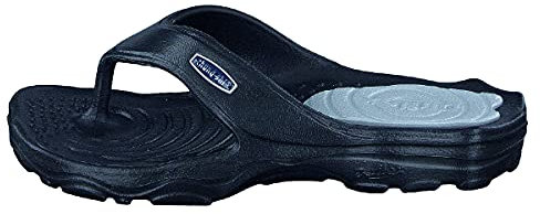 chung shi Unisex Zori Zehentrenner, Schwarz/Grau, 38 EU (S)