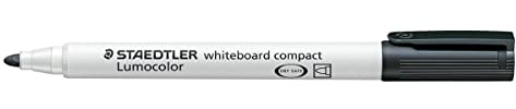 STAEDTLER Black Bullet Nib Marker Lumocolor Compact 341-9 Whiteboard-Marker, 1 Stück