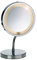 Kela 21496 Standspiegel, 1-/3-fach Vergrößerung, mit Beleuchtung, Ø 15cm, Metall, Lola, Verchromt, Metallic