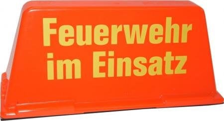 FEUER1 Dachaufsetzer Feuerwehr im Einsatz rot/gelb, TüV-geprüft, bis 180 km/h