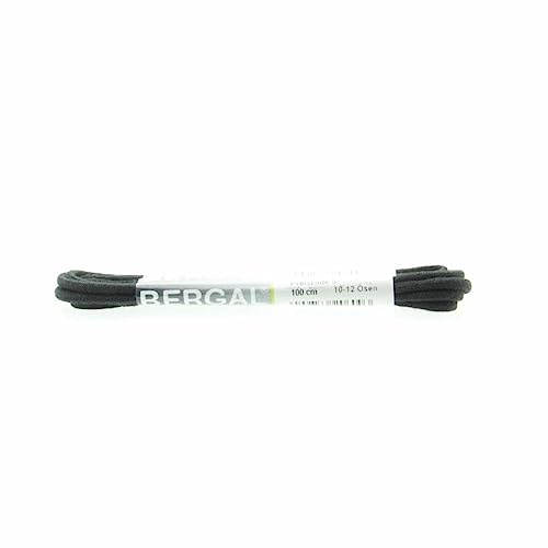 1 Paar Bergal Schnürsenkel schwarz - rund - dünn - Ø 2,5 mm (90 cm)