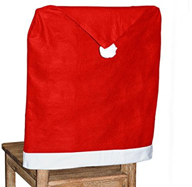 Alsino Stuhlhusse Weihnachten Hussen Überwurf 50 cm x 50 cm - Weihnachtsmütze für Stühle, Weihnachtsdeko wh-69