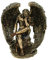 Veronese Gefallener.Engel Luzifer mit Schwert Figur bronziert Skulptur Satan Teufel