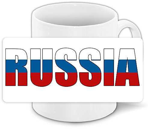 Fussball-Tasse mit Ländername  Russia  für Fußball-Fans - Fantasse - Deutschland-Tasse
