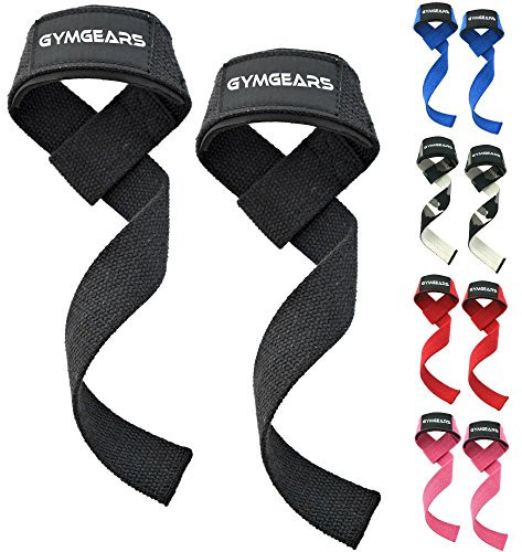 GYMGEARS Profi Zughilfen [Gepolstert] 60 cm für Krafttraining, Bodybuilding & Fitness - Für Frauen & Männer geeignet