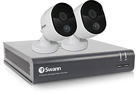 Swann 4 Channel Full HD CCTV Security Camera System, DVR-4580 with 1 TB HDD + 2 x 1080p Thermal Sensing Security Cameras