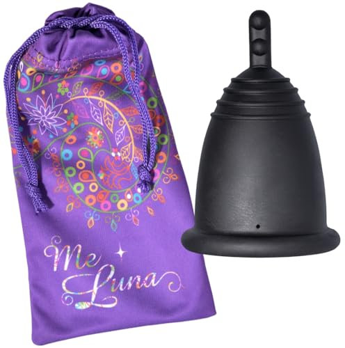 Menstruationstasse Classic, Stiel, Schwarz, Größe S