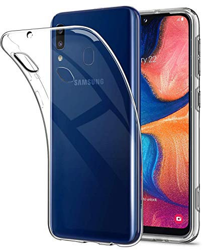 NEW'C Hülle für Samsung Galaxy A20e, [Ultra transparent Silikon Gel TPU Soft] Cover Case Schutzhülle Kratzfeste mit Schock Absorption und Anti Scratch kompatibel Samsung Galaxy A20e