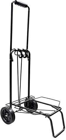 Carretilla Plegable Metalica De Carga - Porta Maletas Con Cuerda Elastica 93,5x33x44 cm. Carro De Transporte 50 Kg.