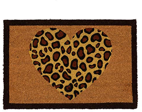 Nicola Spring Coir -Türmatte - 60 X 40cm - Leopardenherz