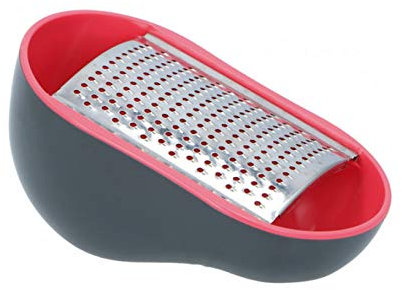 Cheese Grater with Container Vegetable Chopper Food Ginger Lemon Shredder Chocolate Carrot Vegetables Grater Cutter Box Grater for Kitchen, Stainless Steel & Plastic (Pink)