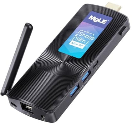 MeLE PCG02 Lüfterloser Mini-PC Stick, Celeron J4125 8GB 256GB Micro Desktop Computer Stick, Unterstützung von HDMI Wi-Fi5 Gigabit Ethernet, BT4.2 im Business-Büro Industrieanlage IoT Medien Zuhause.