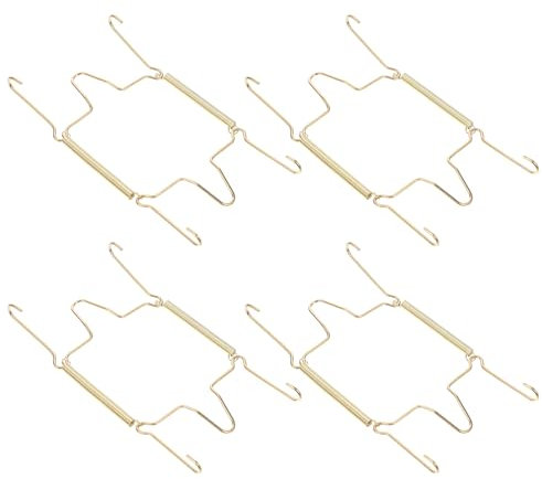 Tomaibaby Wall Plate Hangers: Invisible Metal Plate Hanger with Spring Hooks - 4PCS Wall Mounted Cutlery Display Rack - Heavy Duty Display Rack for Decorative Antique Plates and Arts