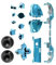 Gamepad-Controller-Tasten, Galvanik, bequeme Gamepad-Taste, ABS, perfekte Passform für Xbox One Slim(Blau)