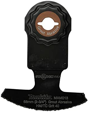 Makita E-08610 StarlockMax® Oszillierendes Multi-Tool 2-3/4 Zoll Hartmetall mit Wolframkarbid, Körnung 40, Fugenmörtel und segmentiertem Schleifsägeblatt