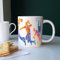 Purely Home Grand mug blanc avec effet peinture abstraite sur le thème du basket-ball - Cadeau pour les amateurs de sport