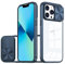 MHtech for iPhone 13 PRO Case with Camera Cover, Slim Fit Shockproof Protective Soft Bumper Case with Slide Lens Protection Designed for 13 PRO(Blue)