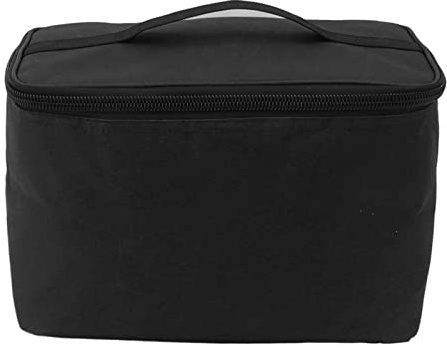 Isolierte Einkaufstasche, 10 L Oxford-Stoff, Große Kapazität, Faltbare Kühltasche, Nachhaltige, Verstärkte Griffe für Picknicks (Schwarz)