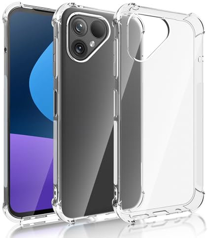 NEWZEROL Hülle Kompatibel für Fairphone 5, [Kameraschutz] [Weicher Rahmen] [Stoßdämpfung] Schutzhülle Weiche TPU-Telefonhülle – Transparent