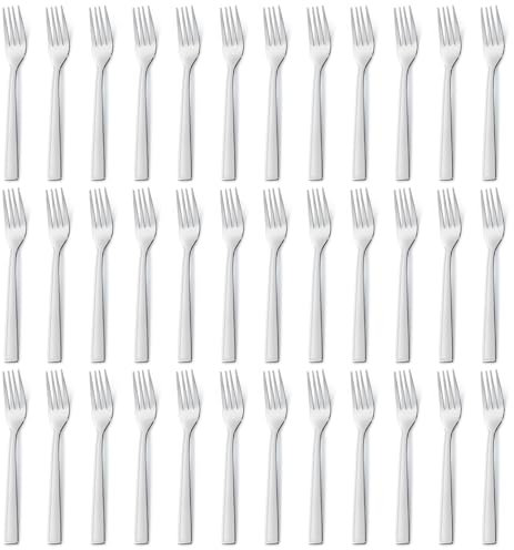 hunnycook Ensemble de fourchettes en acier inoxydable de 36 pièces, fourchettes à couverts, adaptées à la maison, au Restaurant, à l'extérieur, lavable au lave-vaisselle