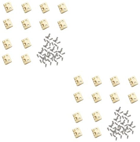 OSALADI Sets Mini Hinge Screws Set Miniature Hinge for Mini House Plywood Miniature Furniture Pcs