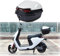 UYTOIZ Motorradkoffer Topcase, Topcase Für Roller Mit Sicherheitsschloss, Universelle Motorrad Heckbox Für Moped/Mofa/Motorroller/Motorcycle, Einfache Installation (Farbe : Weiß, Größe : 41x40x30cm)