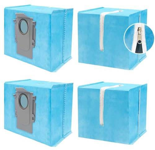 HomeTimes Wiederverwendbarer Staubsaugerbeutel für Roborock S8/S8+/S8 Pro Ultra/ S7/S7 MaxV Ultra/ S7 Pro Ultra/ Q5+ Q7+/ Q7 Max+ Staubsauger 2.5L Staubbeutel mit hoher Kapazität (8 Stück)