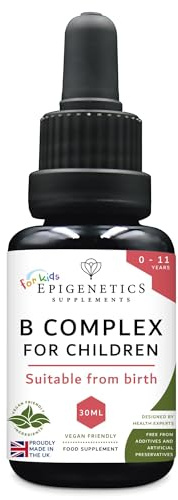 Vitamin B Complex for Children 30ml | 9 B Vitamins Supplement from Birth 0-11 Years | Newborn Baby Kids Sugar Free UK Made Vegetarian Liquid | Long Suppy. 1 Drop Daily