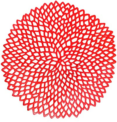KASANOVA Tovaglietta Rotonda 40 cm Rossa Rosso Tessile tavola e Cucina