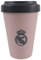 CyP Brands Real Madrid, Becher, Becher zum Mitnehmen, Take Away, Becher mit Deckel, Rosa, offizielles Produkt