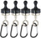 Joyan 4 Stück Magnethaken, Extra Stark Magnet Haken schwarz, 15kg Camping Magnethaken, Abnehmbar Magnet Haken, für Camping kühlschränke Klassenzimmer Küche (30mm)