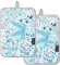 KLL Topflappen-Sets für die Küche, hitzebeständig, Topflappen mit Taschen, 24,9 x 17,8 cm, blaue Winterpflanzen, Blumen, 2 Stück