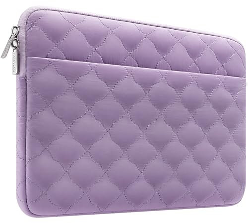 RAINYEAR 13.3 Funda para portátil de 14 Pulgadas Compatible con MacBook Pro M3 M2 M1 Chormebook Notebook de 14 Pulgadas Ultrabook Bolsa Protectora para Ordenador portátil, Púrpura
