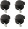 Feeshoppher Lot de 4 Roulettes de Rechange Pour Chauffage d'huile Roulettes de Remplacement pour Radiateur à Huile Roues Omnidirectionnelles pour Radiateur Électrique(avec frein)