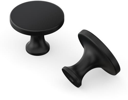 Paquete de 15 pomos de aleación de zinc negro para cajones de cocina, herrajes sólidos para cajones de tocador, pomos negros para decoración moderna del hogar