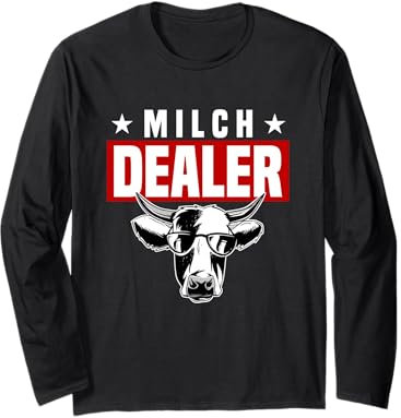 Milch Dealer Coole Kuh Sachen Gadgets Bauernhof Landwirte Langarmshirt